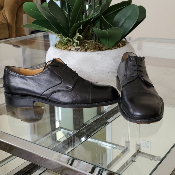 MEN'S BLACK LEATHER BALLY SAILOR SHOES ITALY - Picture 1 of 7